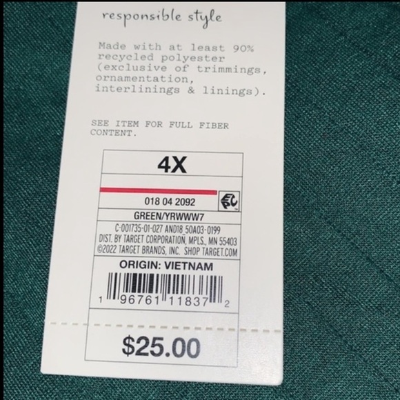 A New Day Plus Size Women's Mid-Rise Ankle Fleece Jogger Pants - Green‎ - Picture 11 of 14